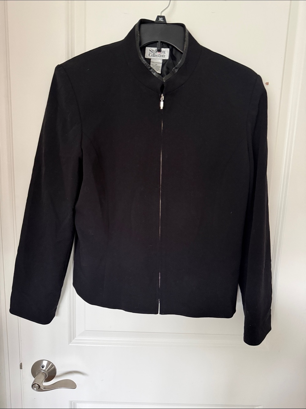 Style & CO Collection Black Zip-Front Women's Blazer Jacket